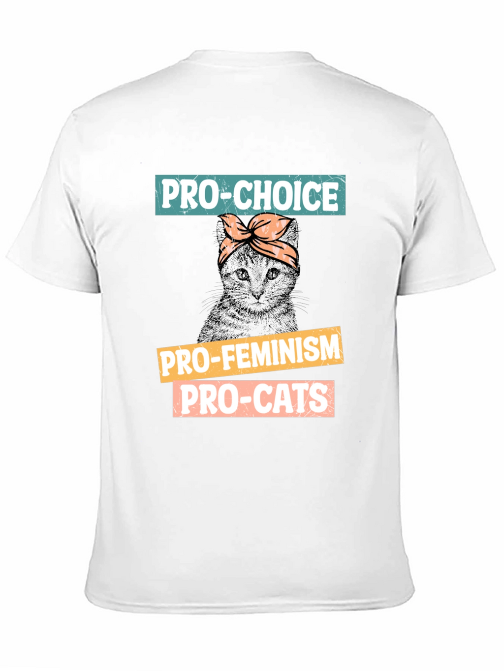 Pro-Choice Feminism Pro-Cats Black Graphic T-Shirt