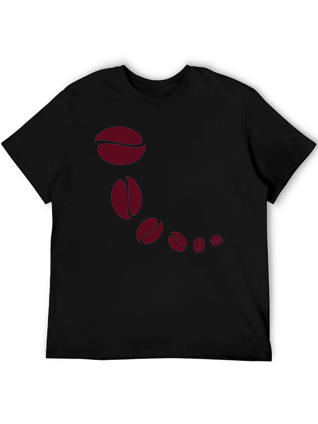 Coffee Bean Cascade Graphic Tee - Stylish Black T-Shirt
