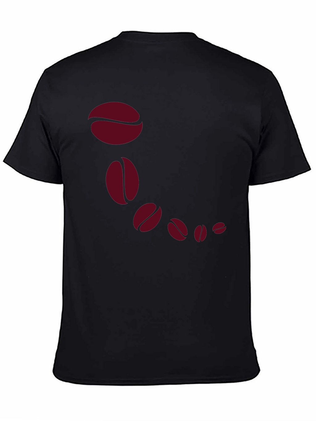Coffee Bean Cascade Graphic Tee - Stylish Black T-Shirt