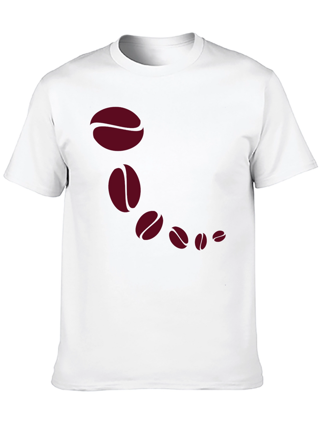 Coffee Bean Cascade Graphic Tee - Stylish Black T-Shirt