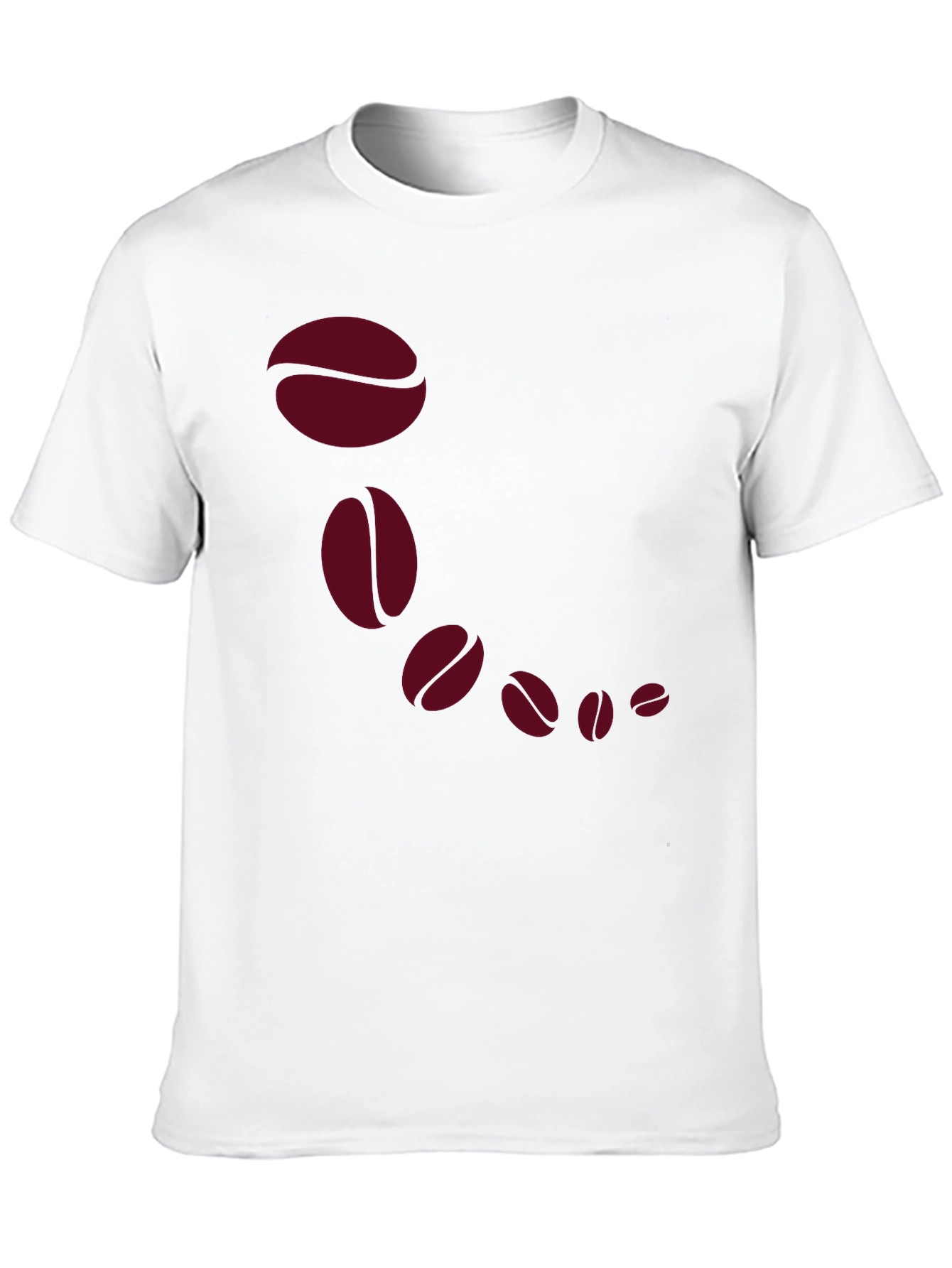 Coffee Bean Cascade Graphic Tee - Stylish Black T-Shirt
