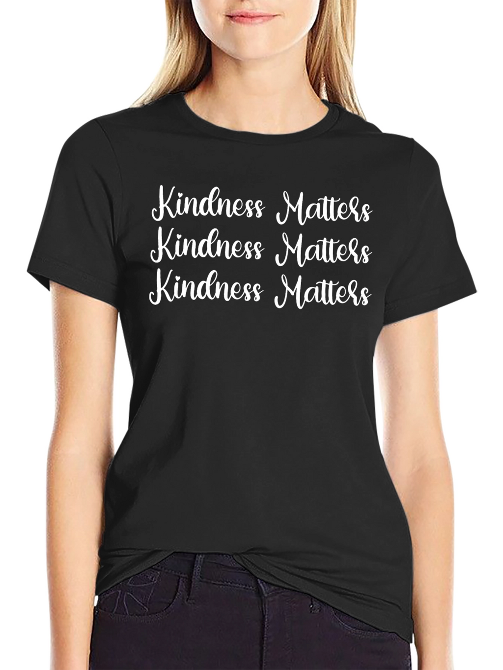 Kindness Matters Graphic T-Shirt - Black Casual Tee