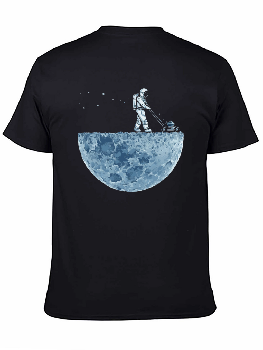 Astronaut Moon Mowing Graphic Tee - Unique Design