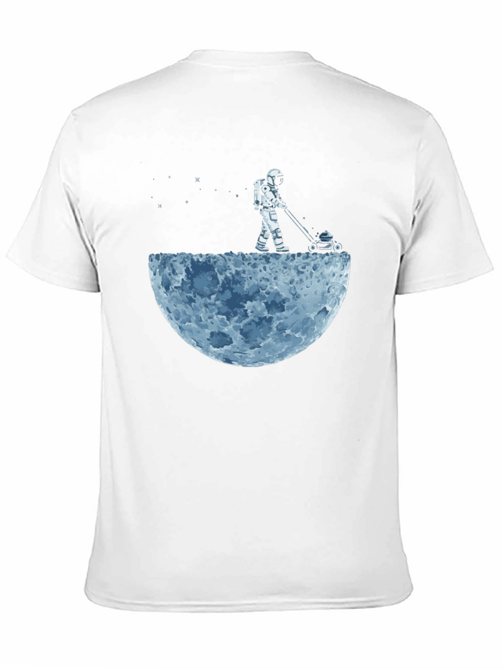 Astronaut Moon Mowing Graphic Tee - Unique Design