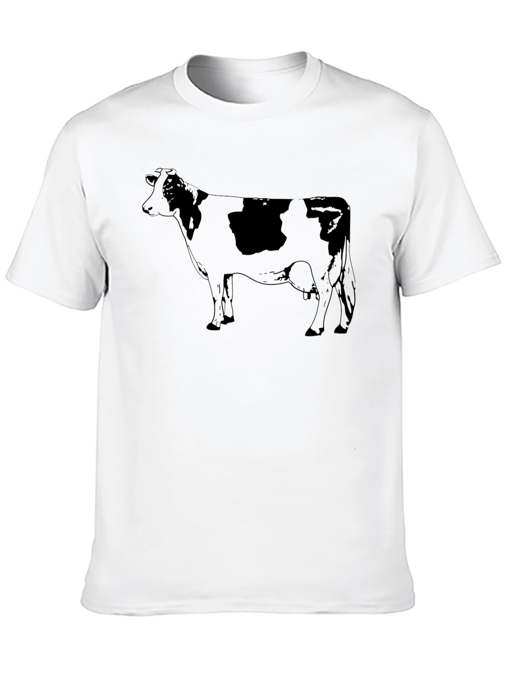 Cow Print T-Shirt - Casual Graphic Tee