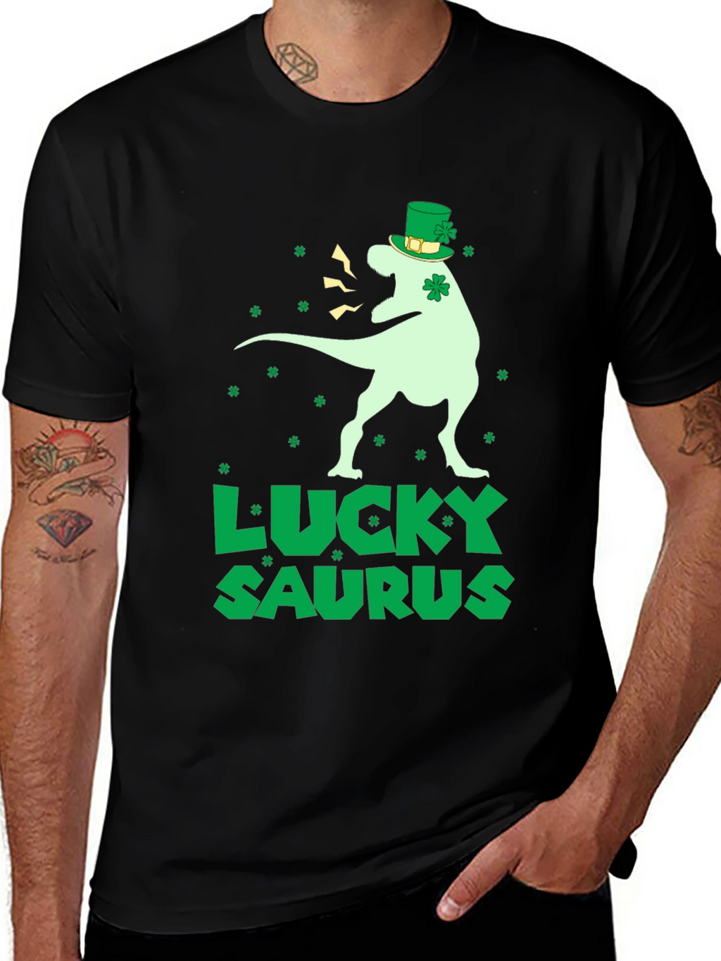 Lucky Saurus St Patricks Day T-Shirt