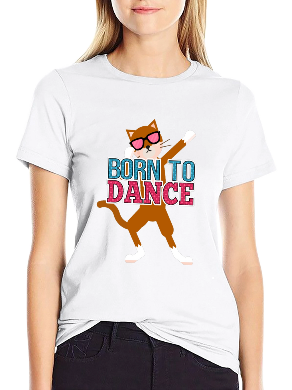 Born to Dance Cat T-Shirt - Novelty Tee
