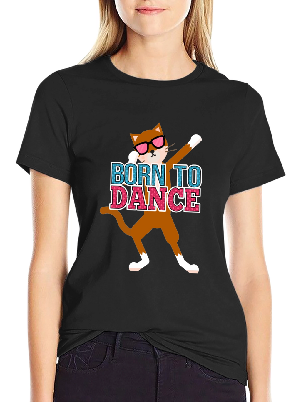 Born to Dance Cat T-Shirt - Novelty Tee