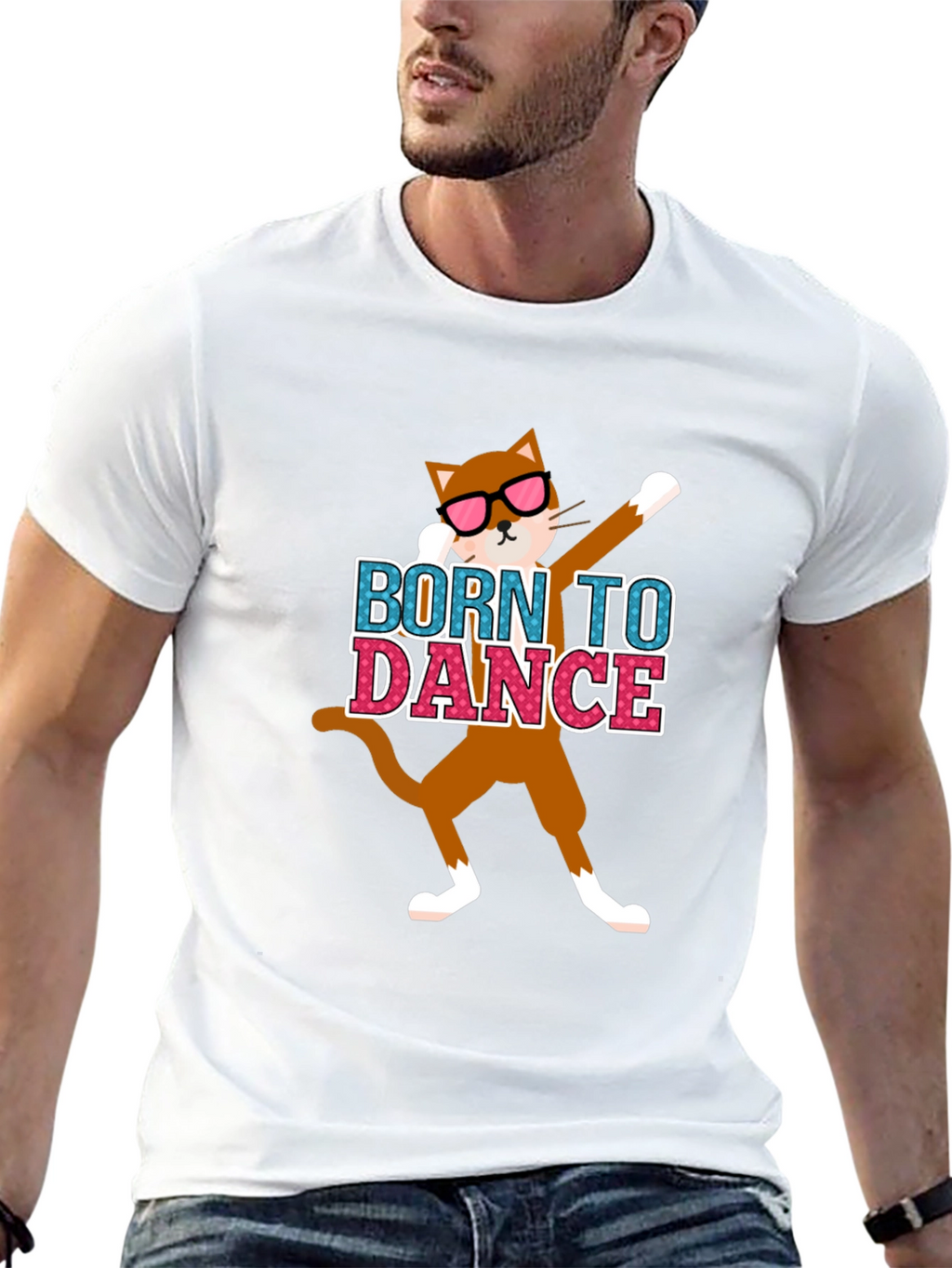 Born to Dance Cat T-Shirt - Novelty Tee