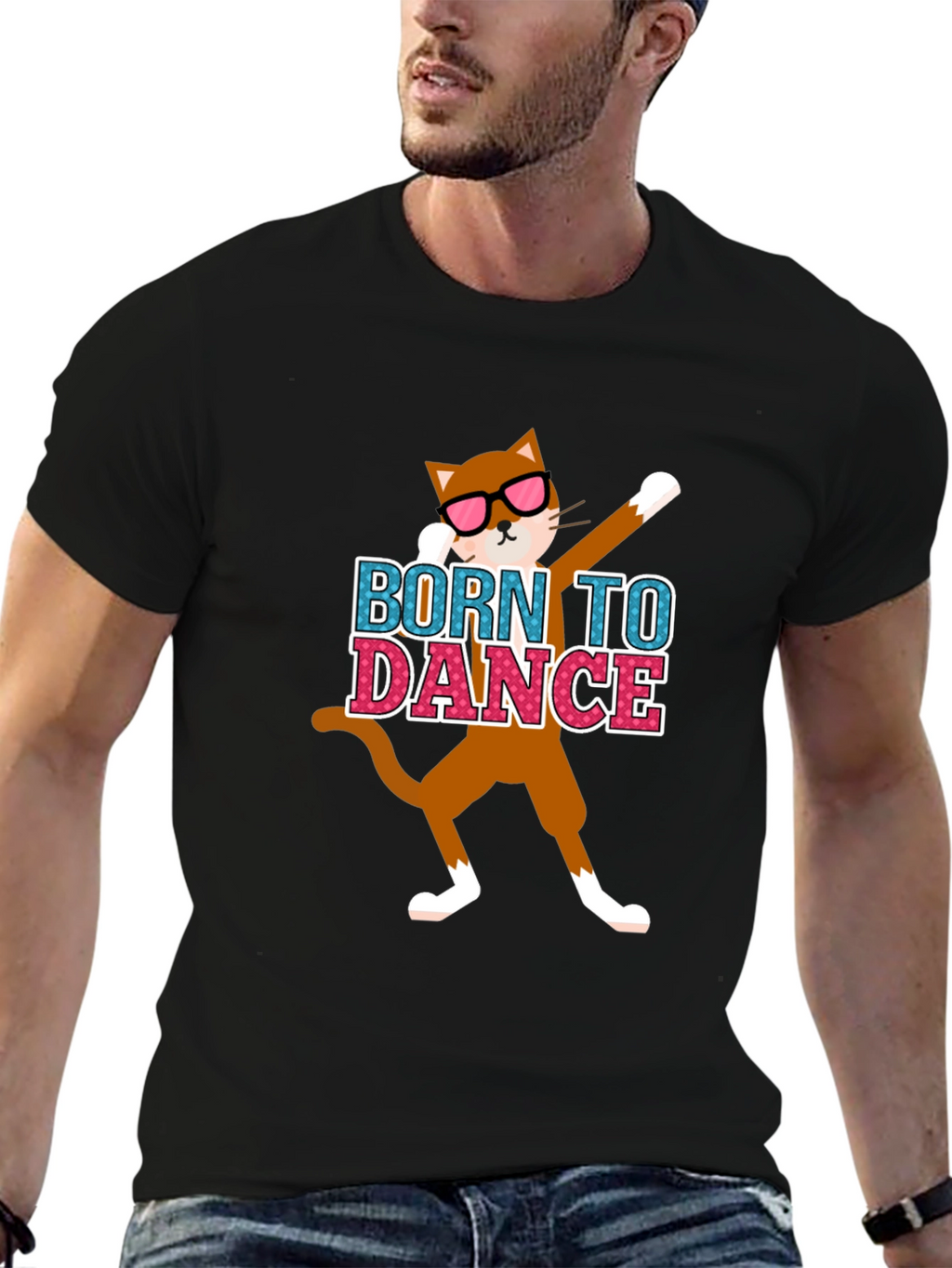 Born to Dance Cat T-Shirt - Novelty Tee