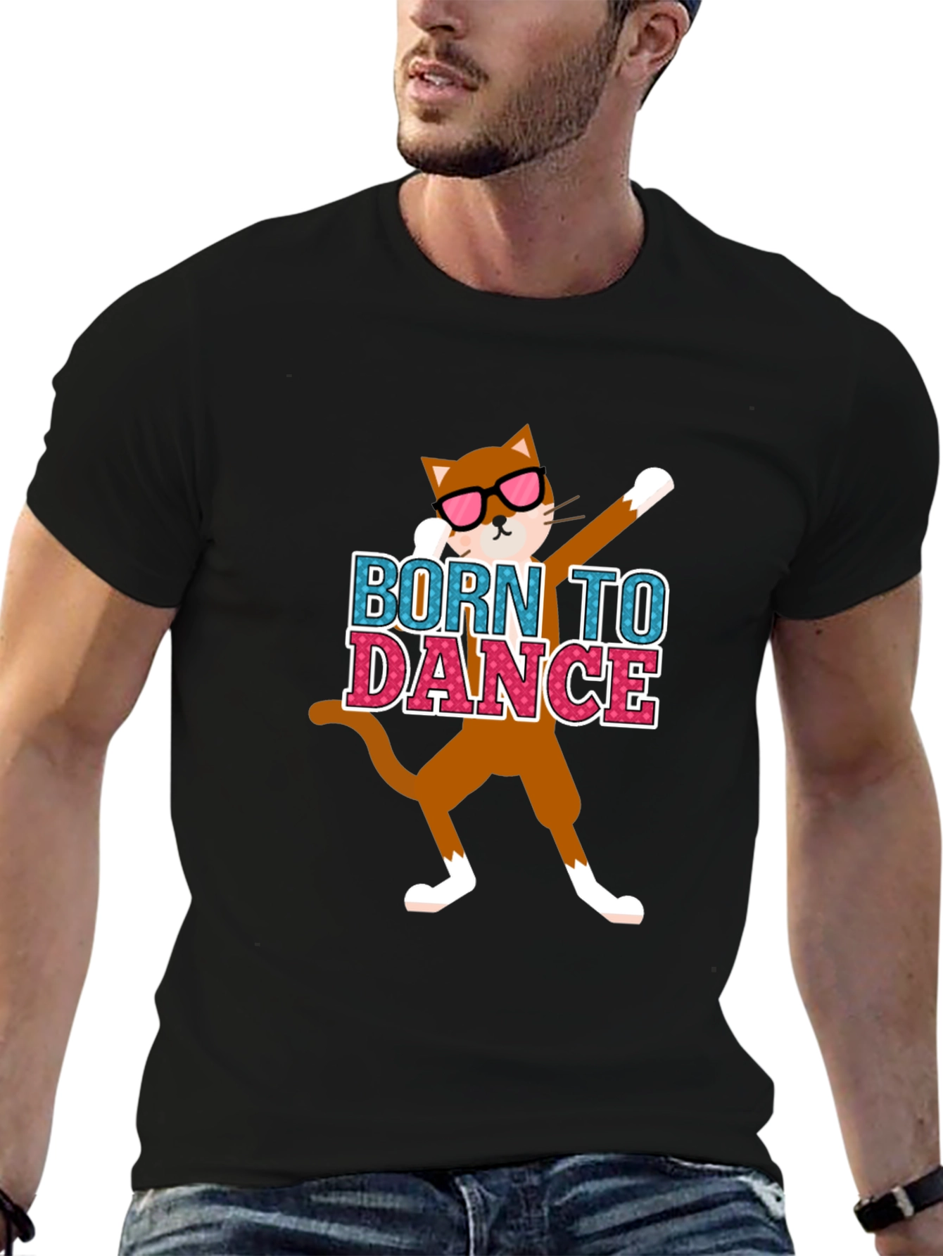 Born to Dance Cat T-Shirt - Novelty Tee