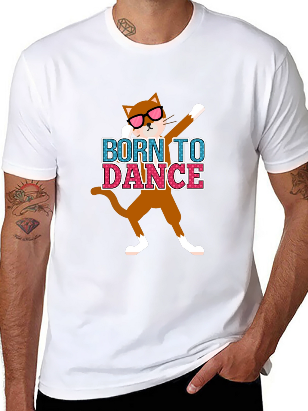 Born to Dance Cat T-Shirt - Novelty Tee