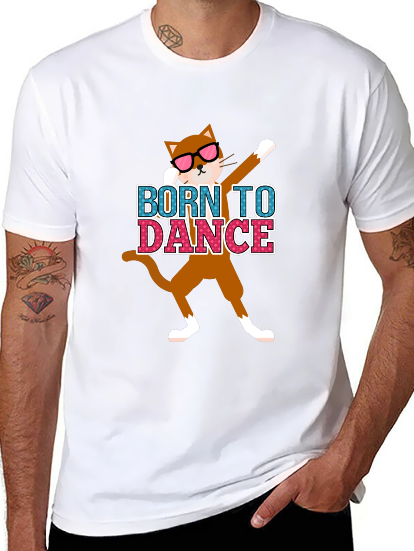 Born to Dance Cat T-Shirt - Novelty Tee