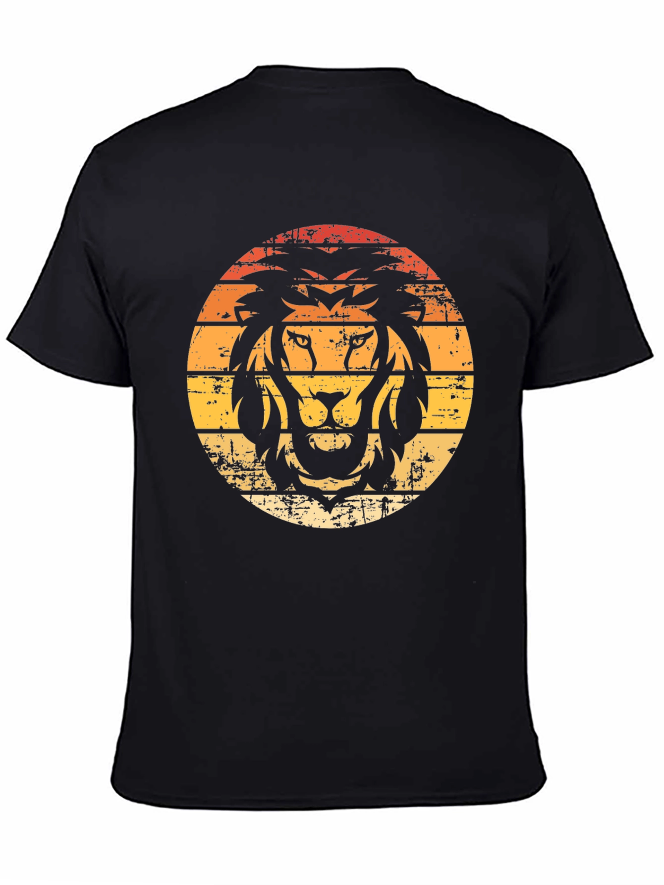 Retro Lion Graphic Tee - Vintage Sunset Style