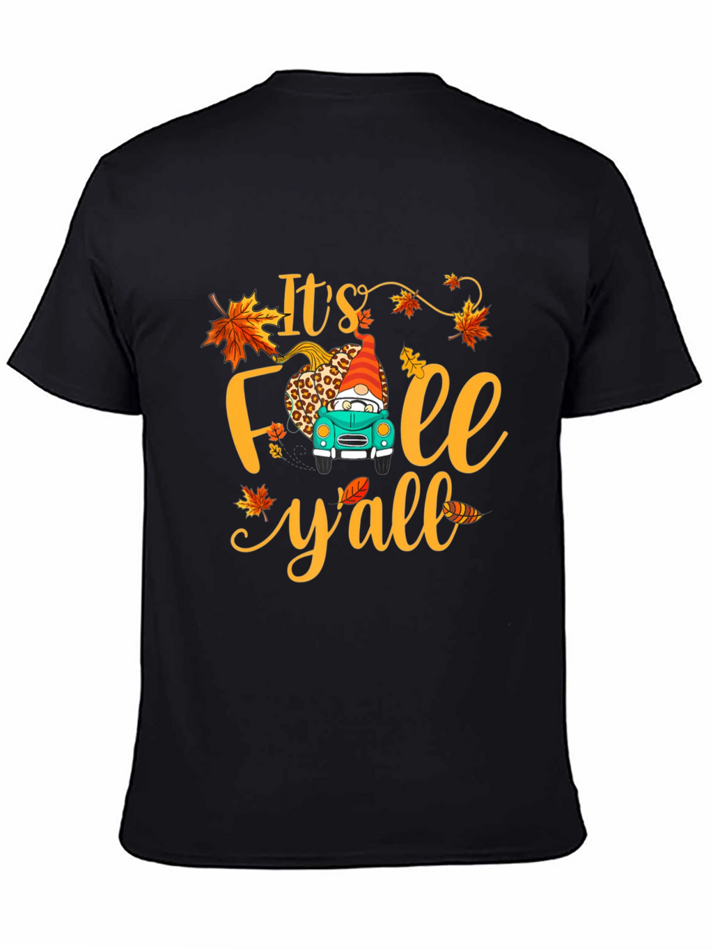 Its Fall Yall T-Shirt Autumn Gnome Truck