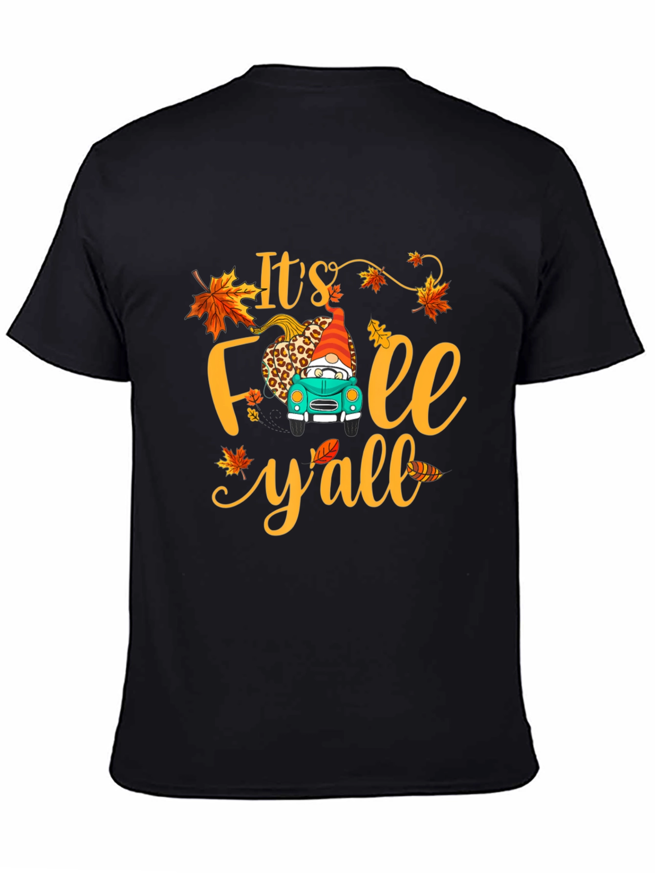 Its Fall Yall T-Shirt Autumn Gnome Truck