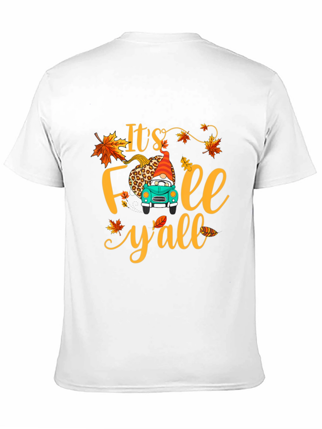 Its Fall Yall T-Shirt Autumn Gnome Truck