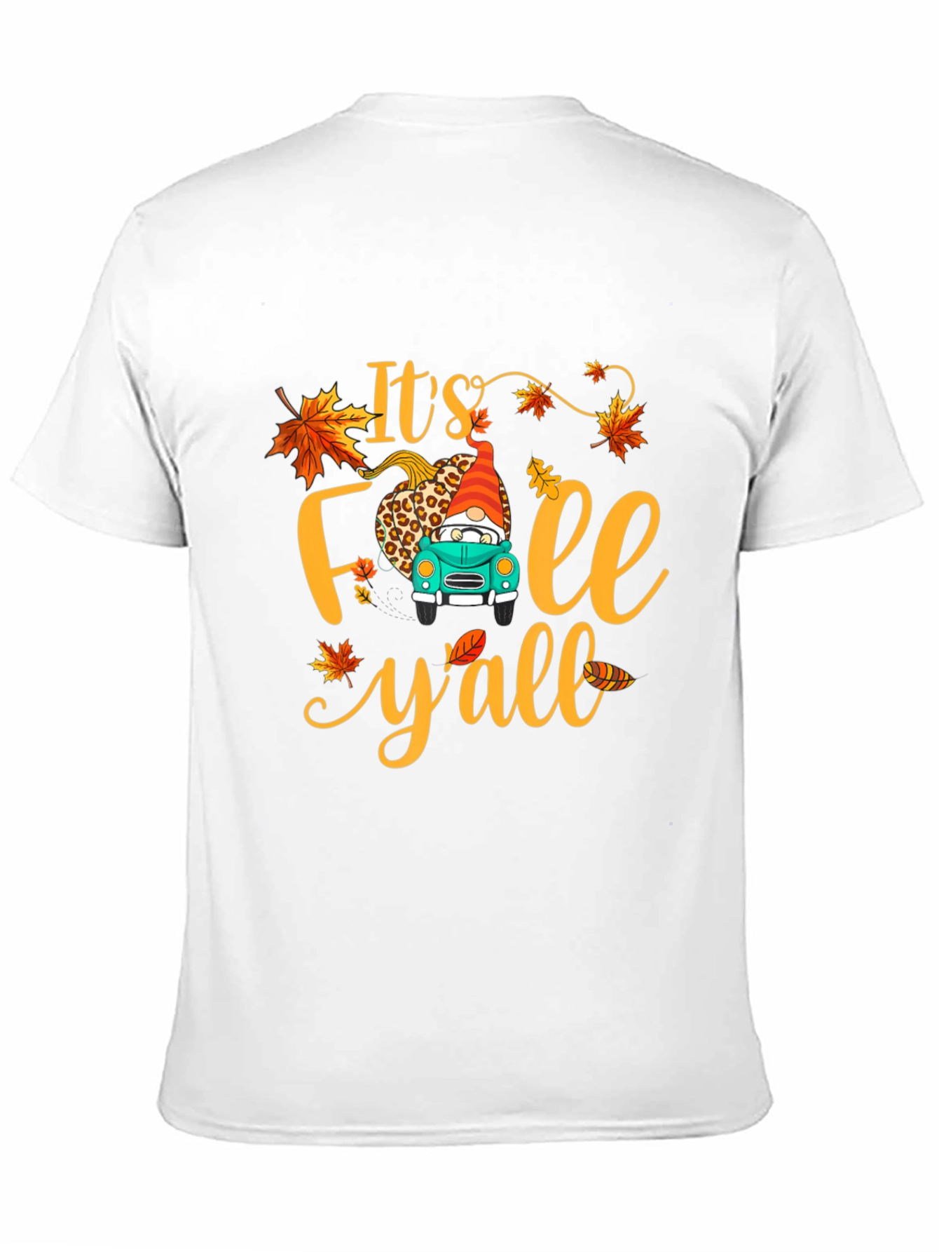 Its Fall Yall T-Shirt Autumn Gnome Truck