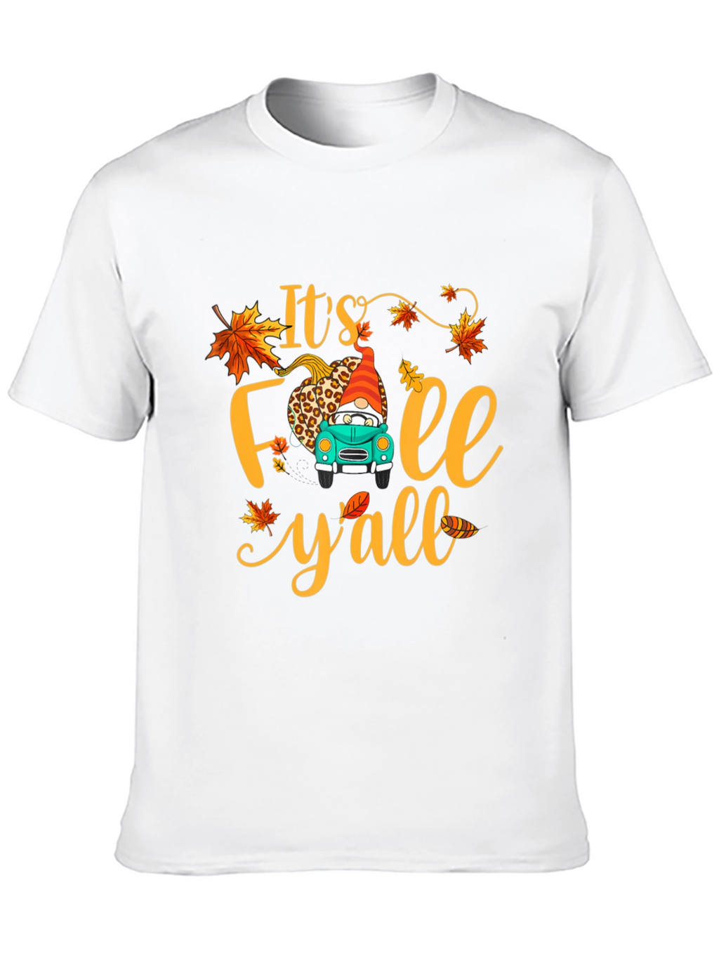 Its Fall Yall T-Shirt Autumn Gnome Truck