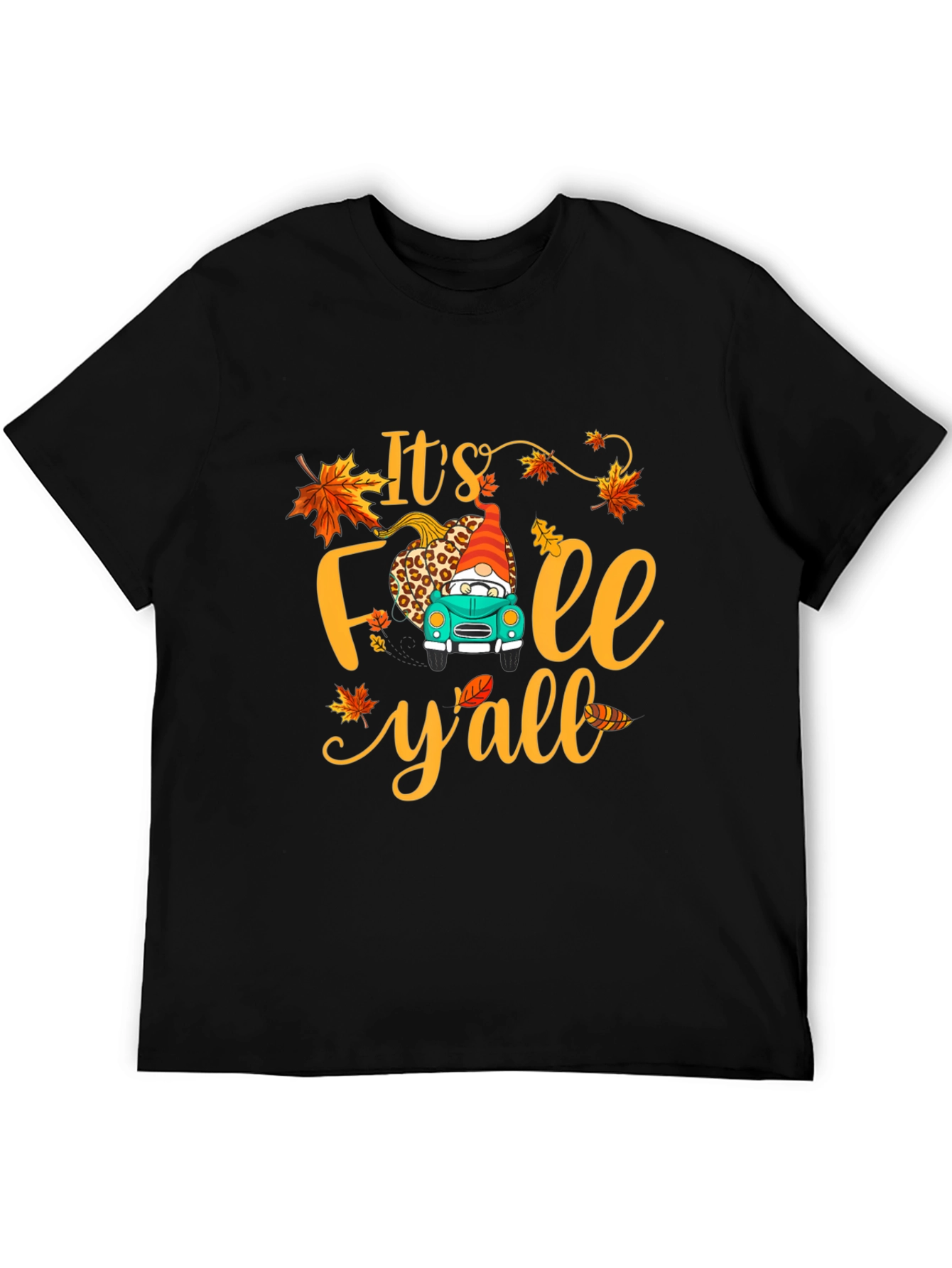 Its Fall Yall T-Shirt Autumn Gnome Truck