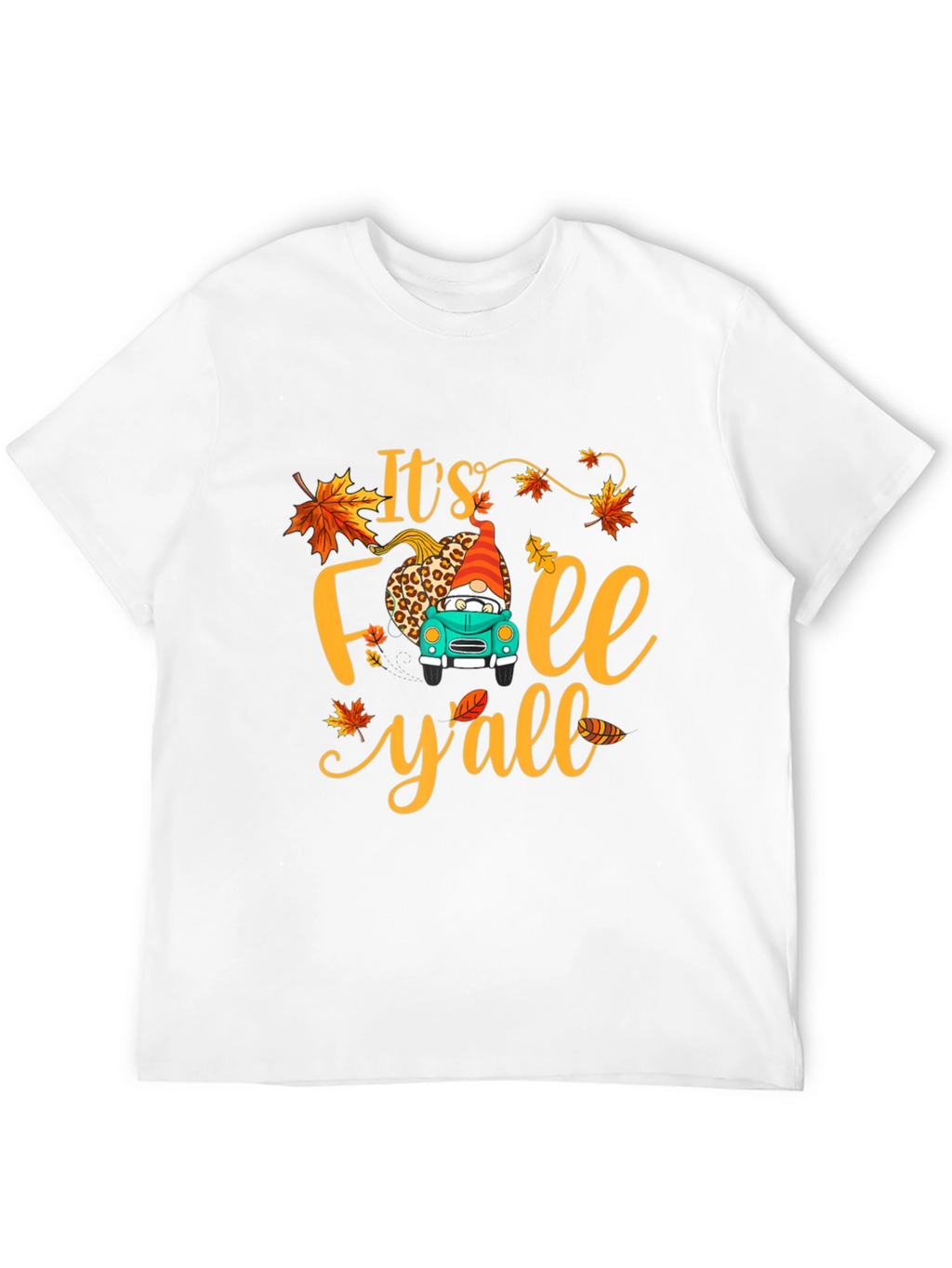 Its Fall Yall T-Shirt Autumn Gnome Truck