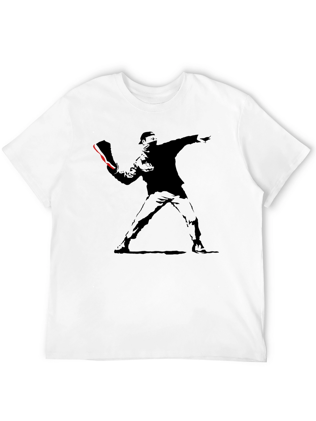 Banksy Flower Thrower Graphic Tee - Street Art Inspired
