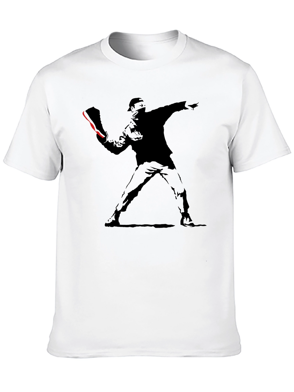 Banksy Flower Thrower Graphic Tee - Street Art Inspired