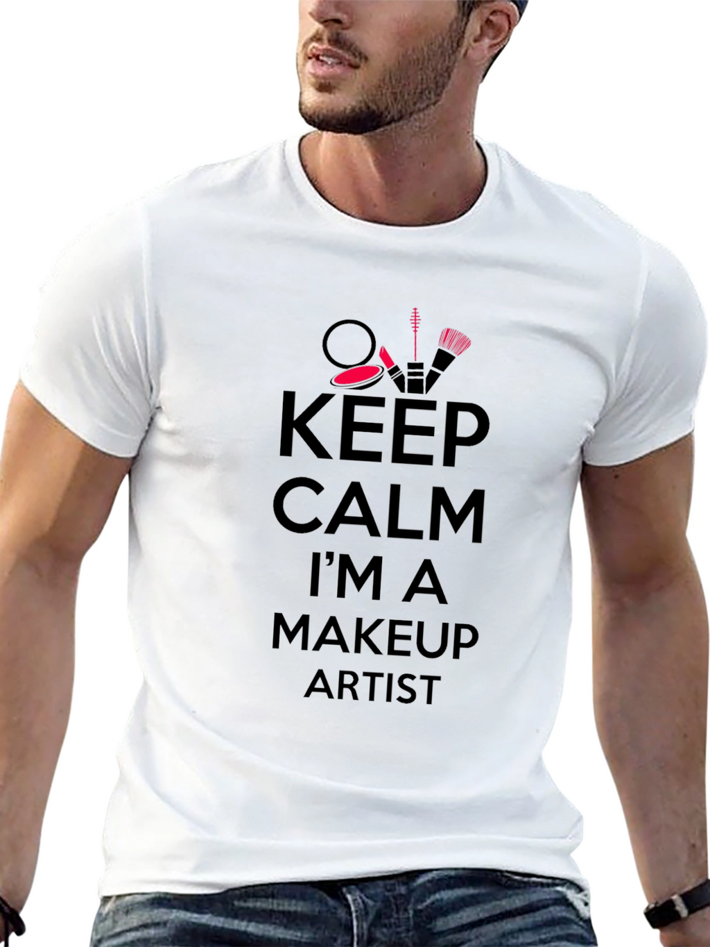 Keep Calm Makeup Artist Black T-Shirt