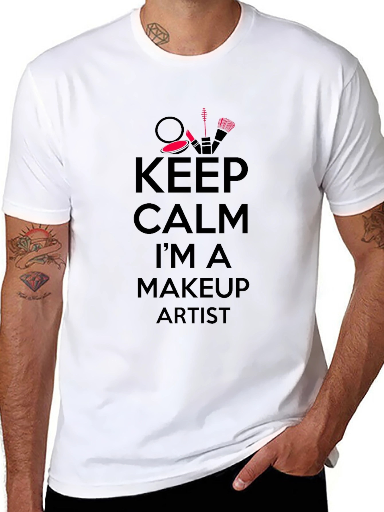 Keep Calm Makeup Artist Black T-Shirt