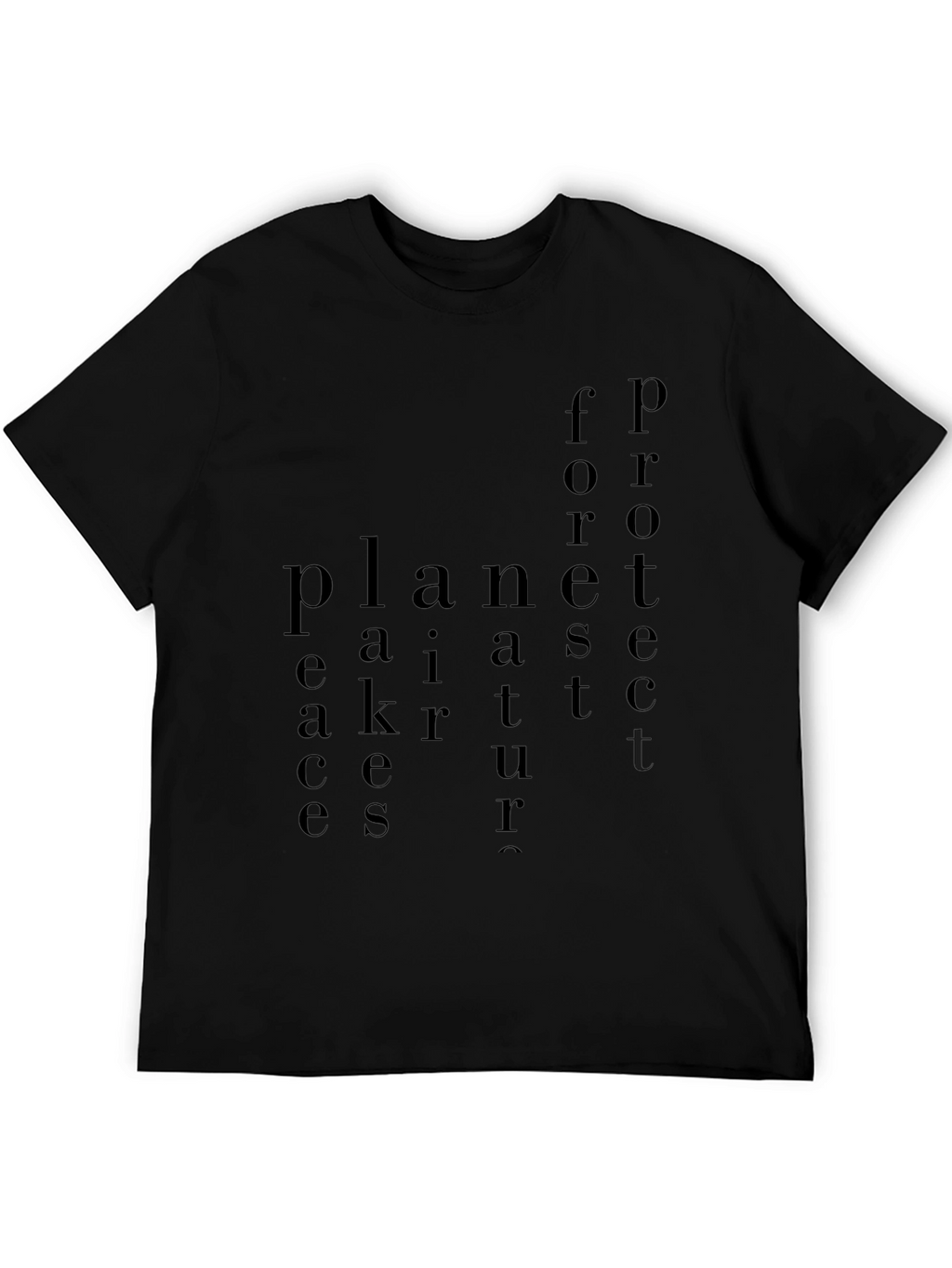 Planet Earth Structure Black Graphic Tee
