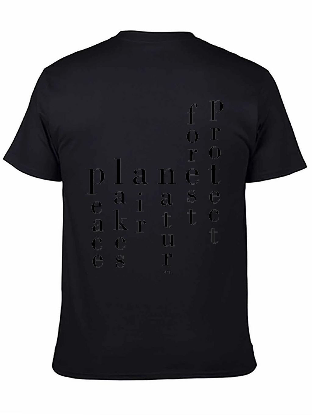 Planet Earth Structure Black Graphic Tee