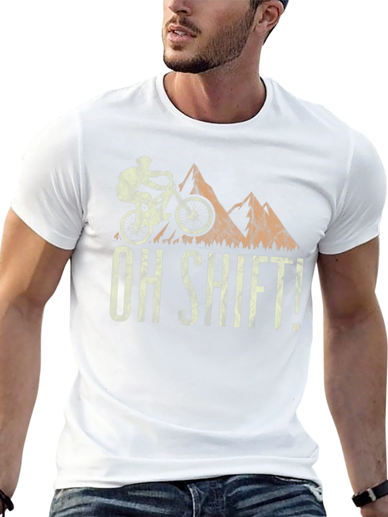 Mountain Biking Oh Shift! Graphic T-Shirt