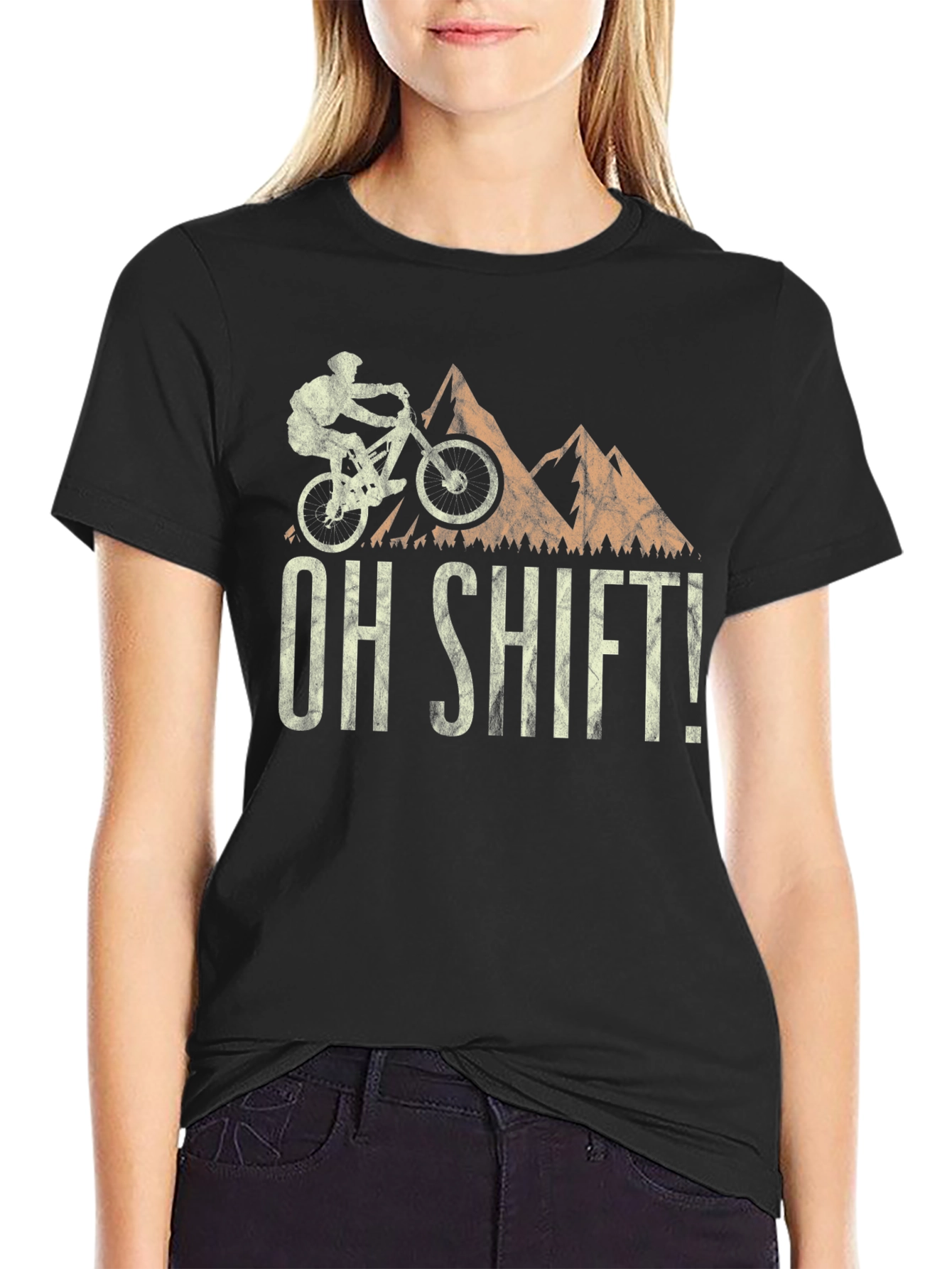 Mountain Biking Oh Shift! Graphic T-Shirt