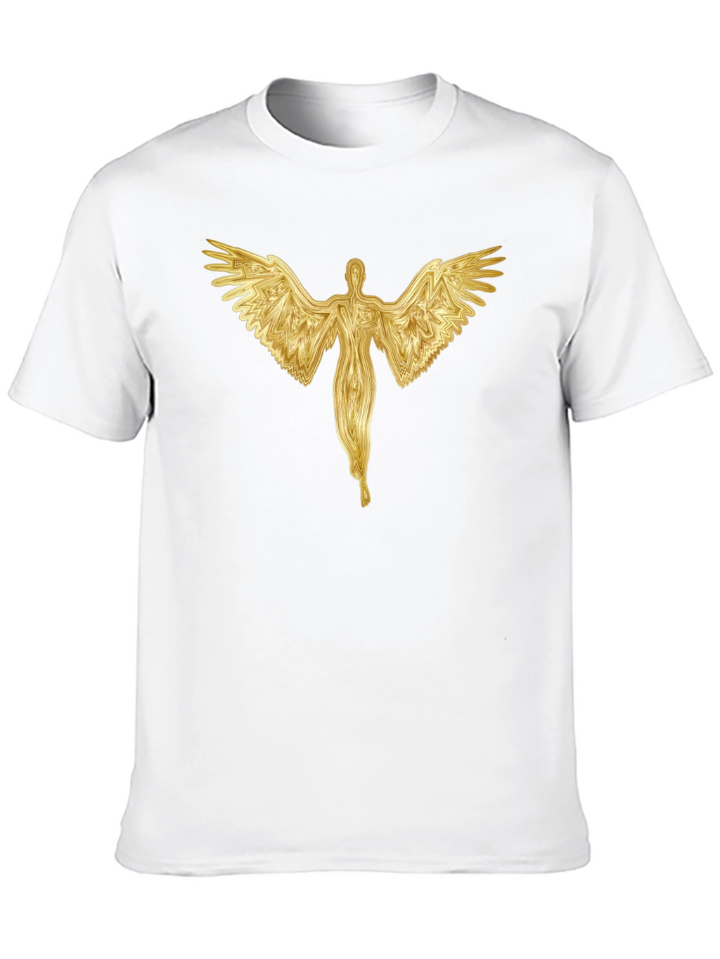 Golden Angel Graphic Black T-Shirt