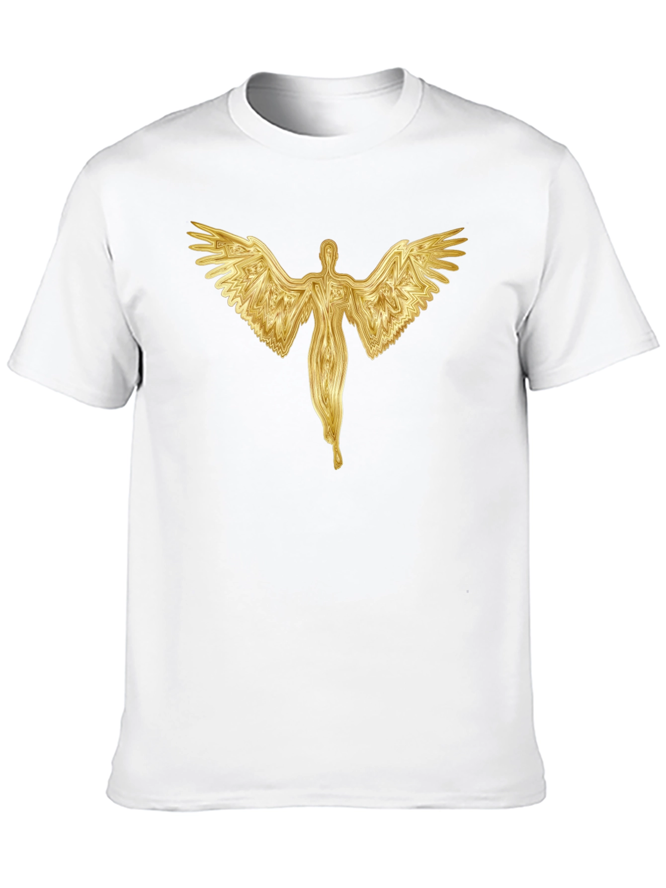Golden Angel Graphic Black T-Shirt