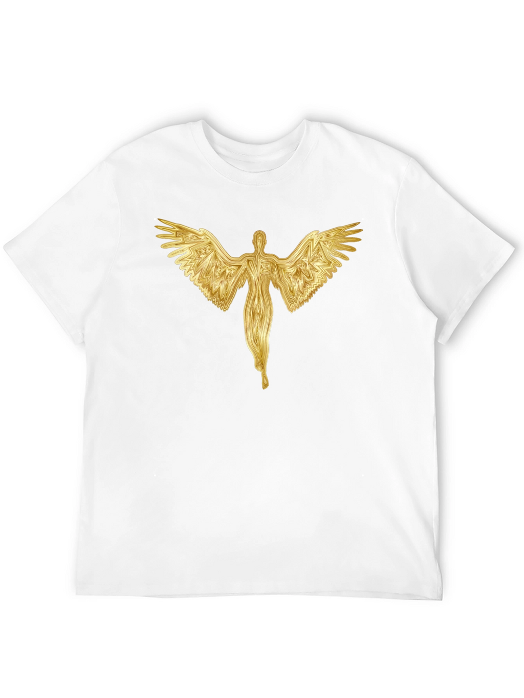Golden Angel Graphic Black T-Shirt