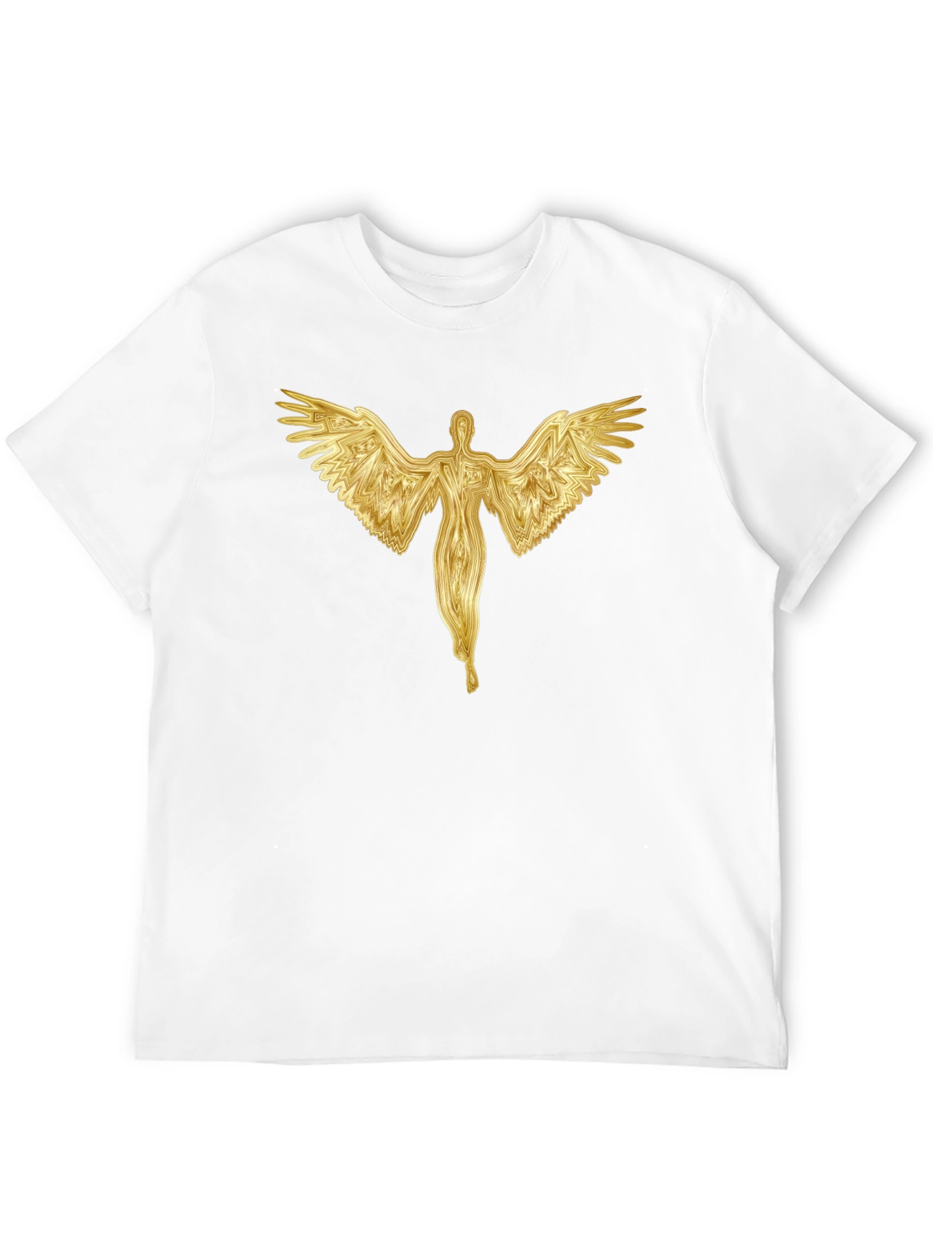Golden Angel Graphic Black T-Shirt