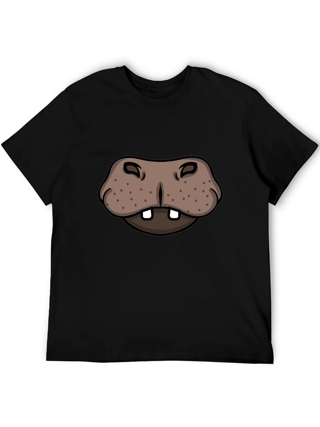 Hippo Face Graphic Tee - Funny Animal T-Shirt