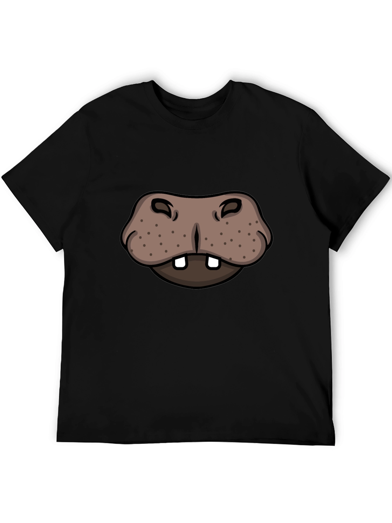 Hippo Face Graphic Tee - Funny Animal T-Shirt