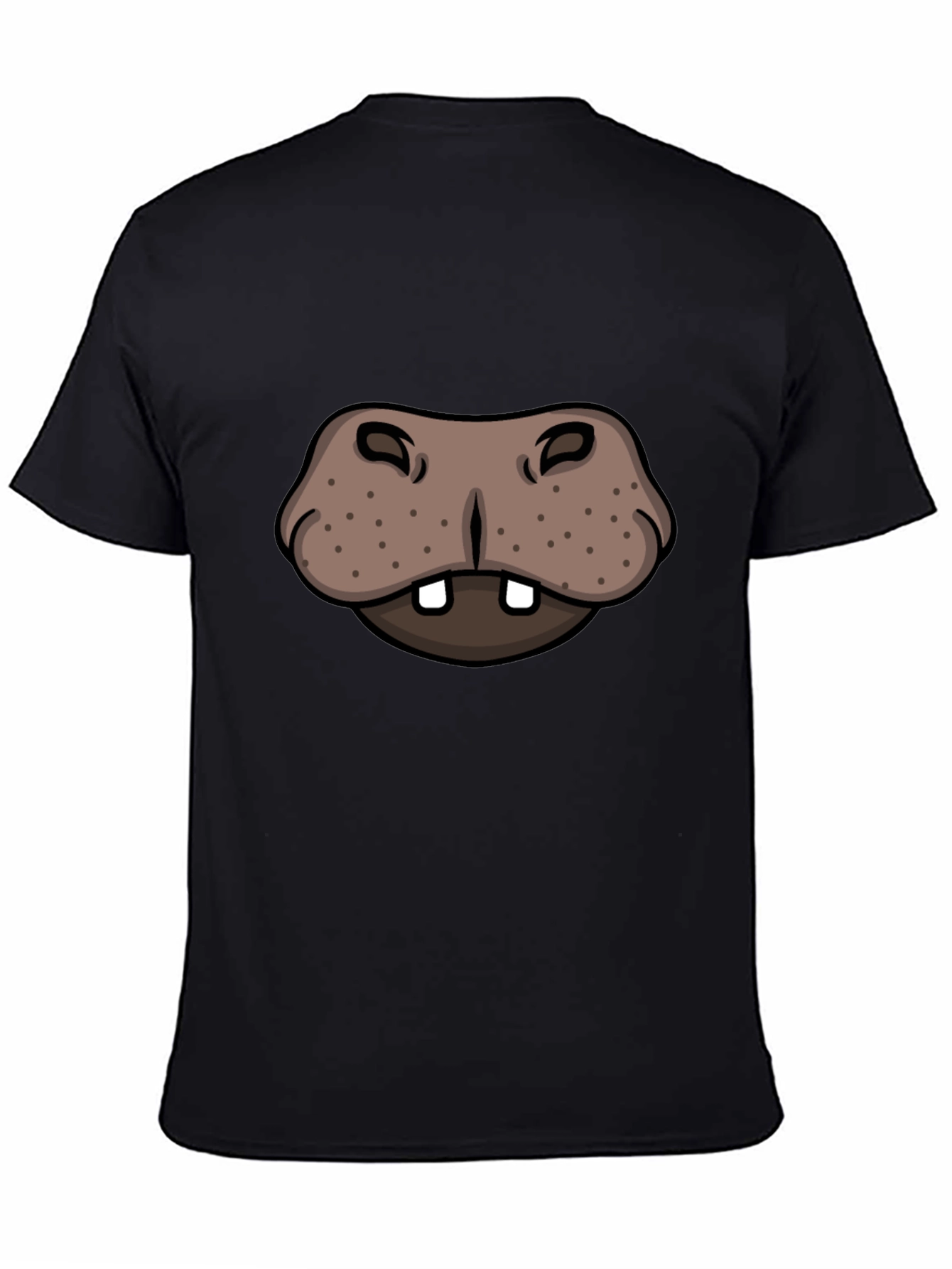 Hippo Face Graphic Tee - Funny Animal T-Shirt