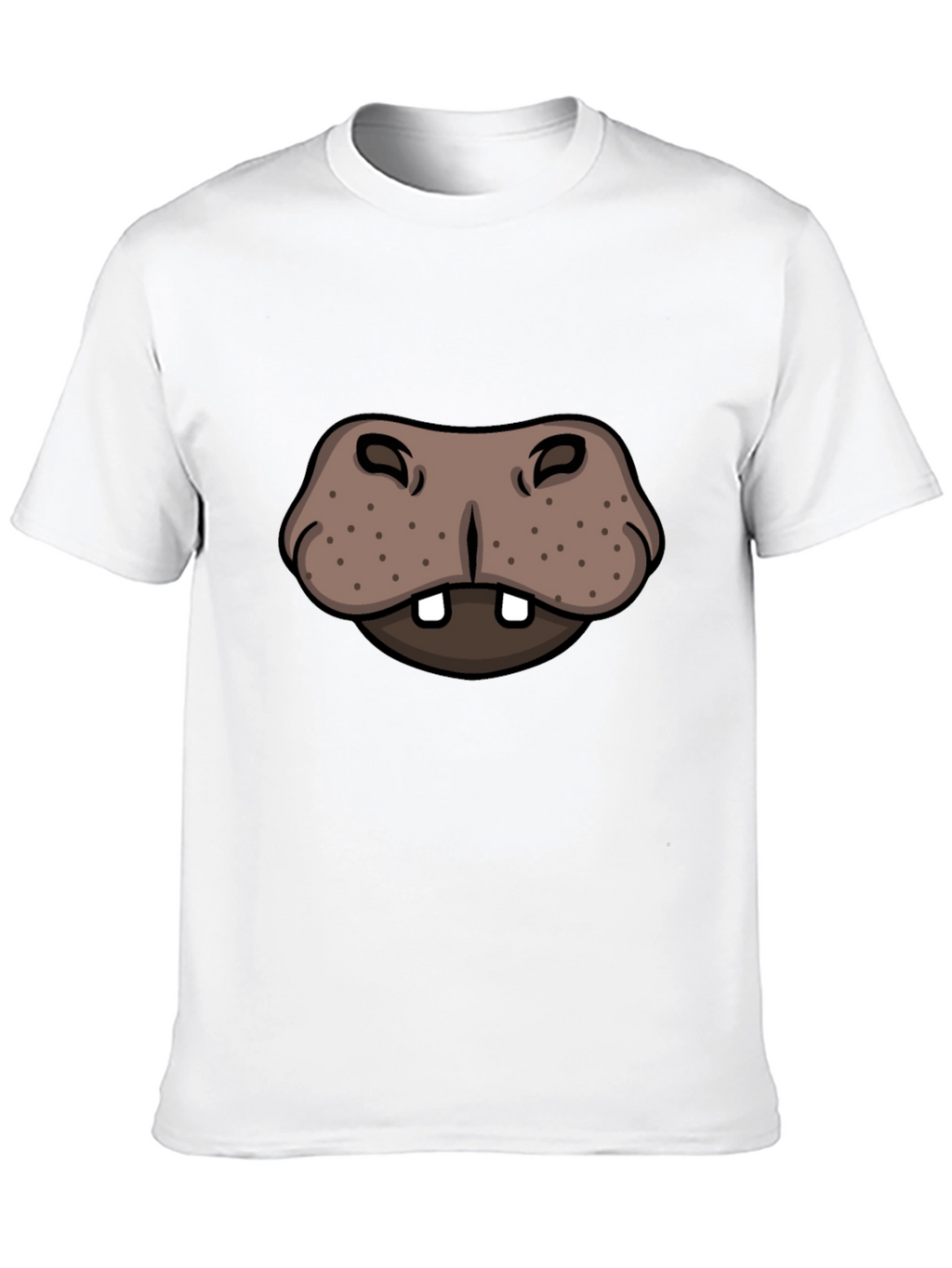 Hippo Face Graphic Tee - Funny Animal T-Shirt