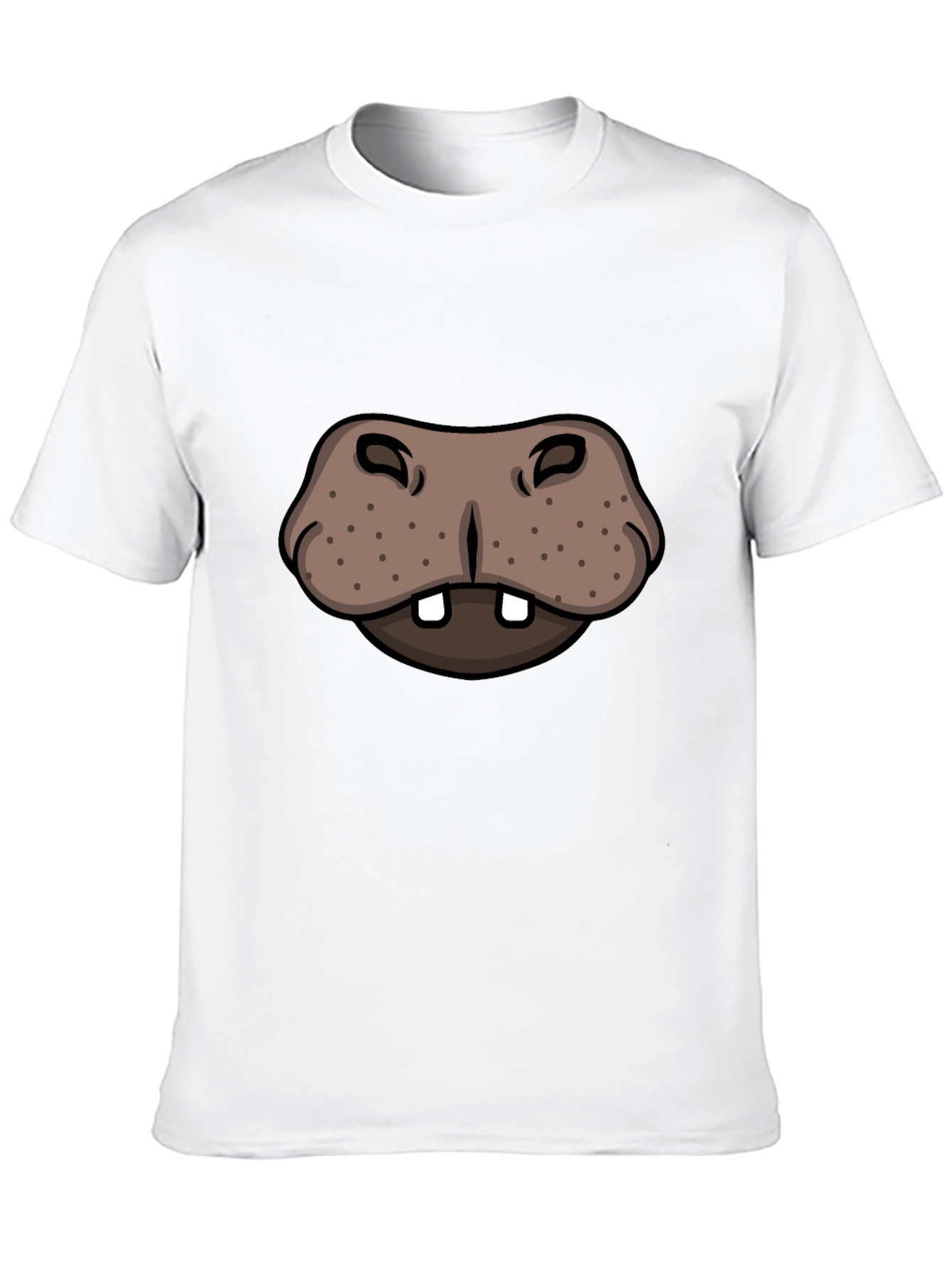 Hippo Face Graphic Tee - Funny Animal T-Shirt