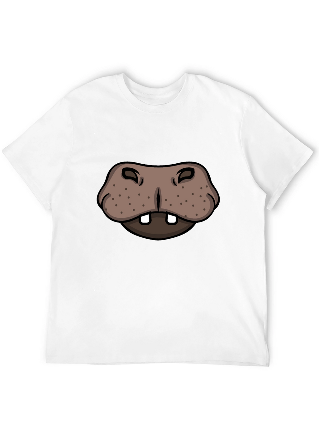 Hippo Face Graphic Tee - Funny Animal T-Shirt