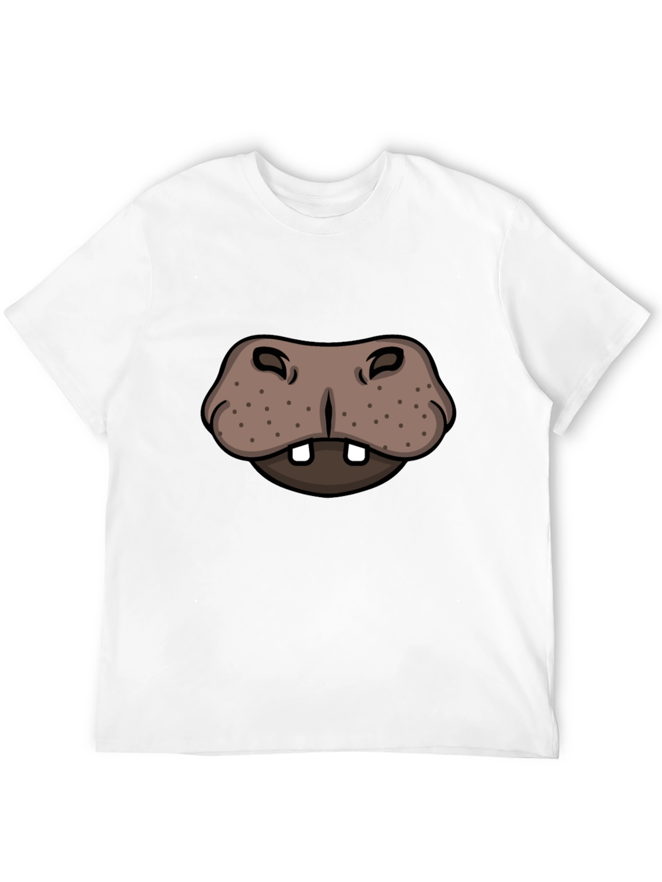 Hippo Face Graphic Tee - Funny Animal T-Shirt