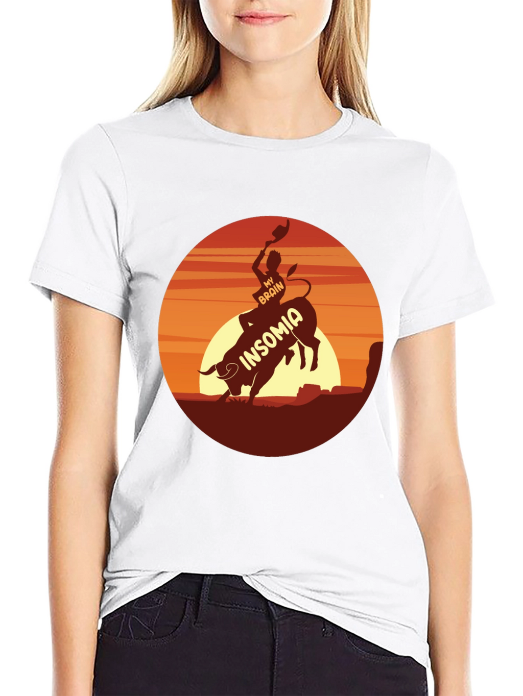 Insomnia Rodeo Graphic Tee - Black Cotton T-Shirt
