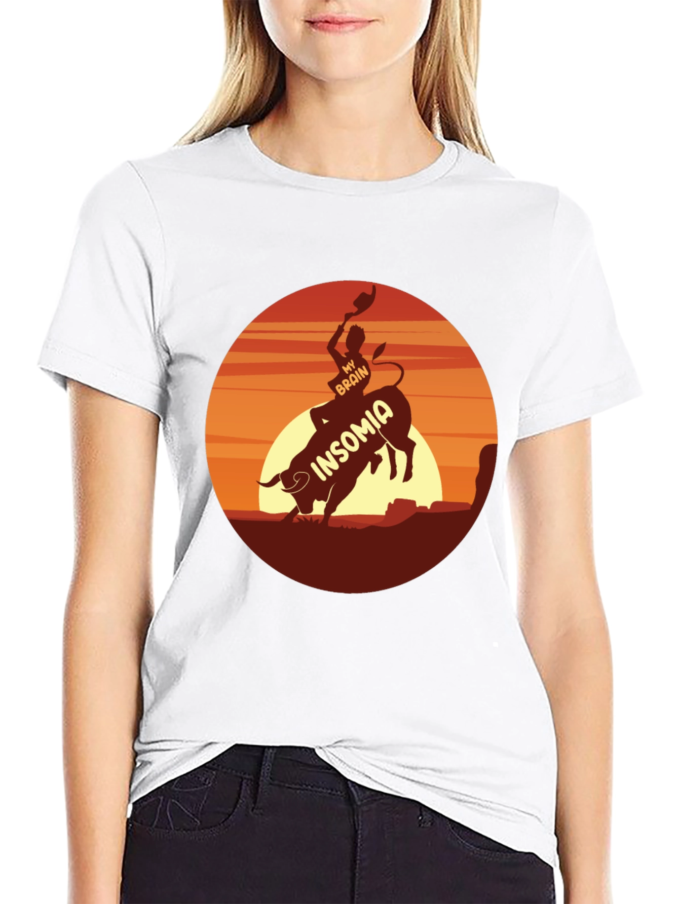 Insomnia Rodeo Graphic Tee - Black Cotton T-Shirt