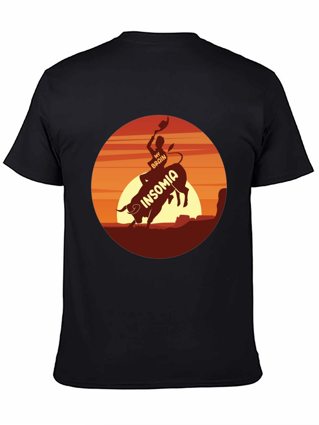 Insomnia Rodeo Graphic Tee - Black Cotton T-Shirt