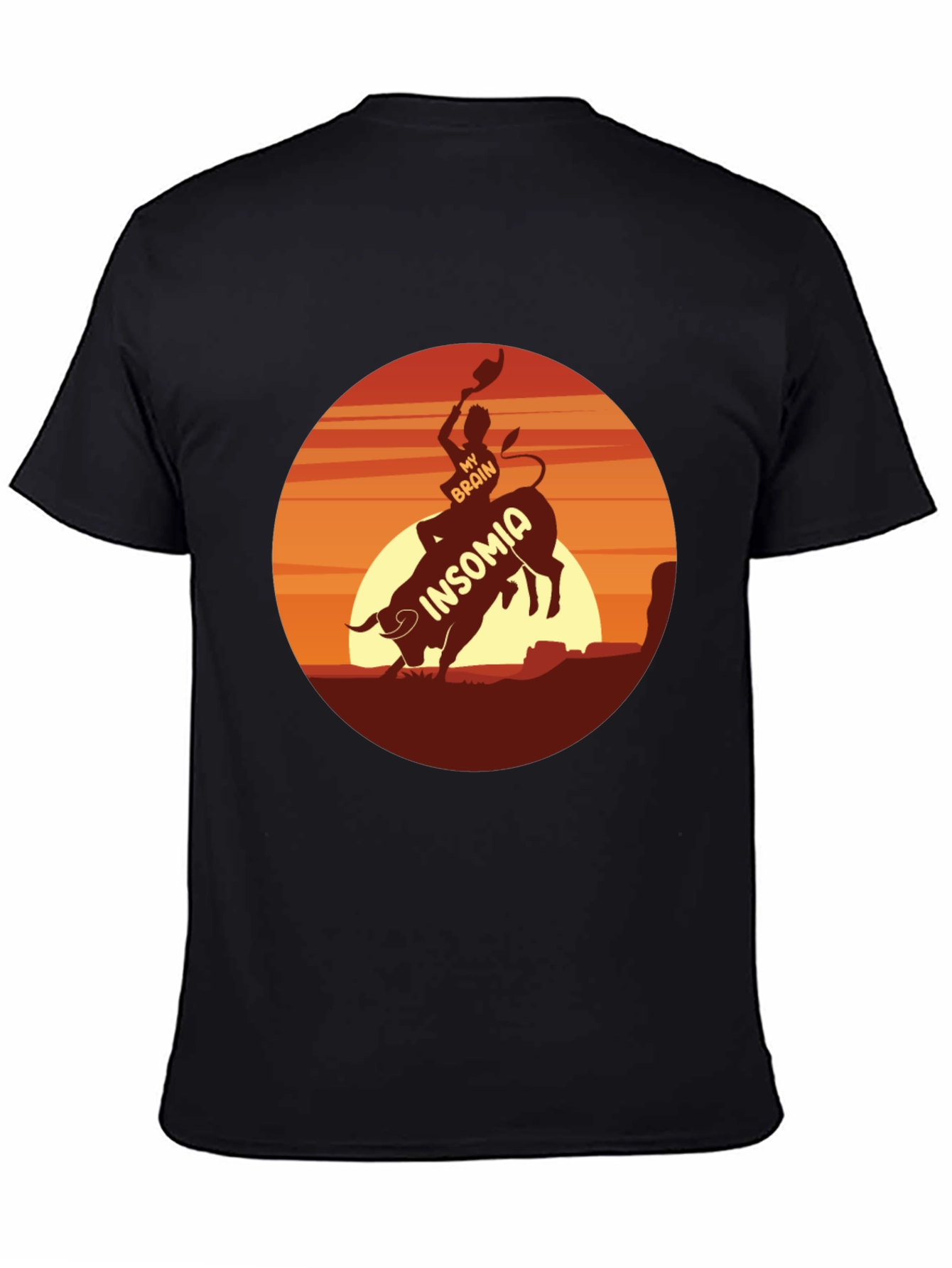 Insomnia Rodeo Graphic Tee - Black Cotton T-Shirt