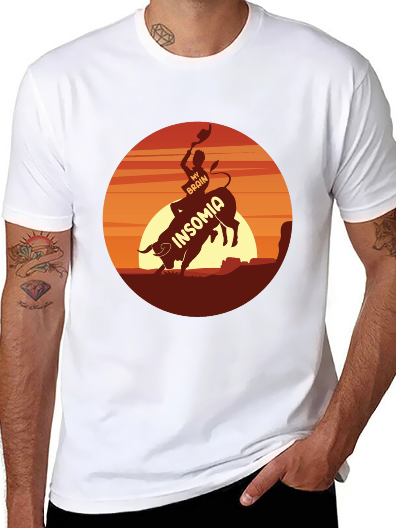 Insomnia Rodeo Graphic Tee - Black Cotton T-Shirt