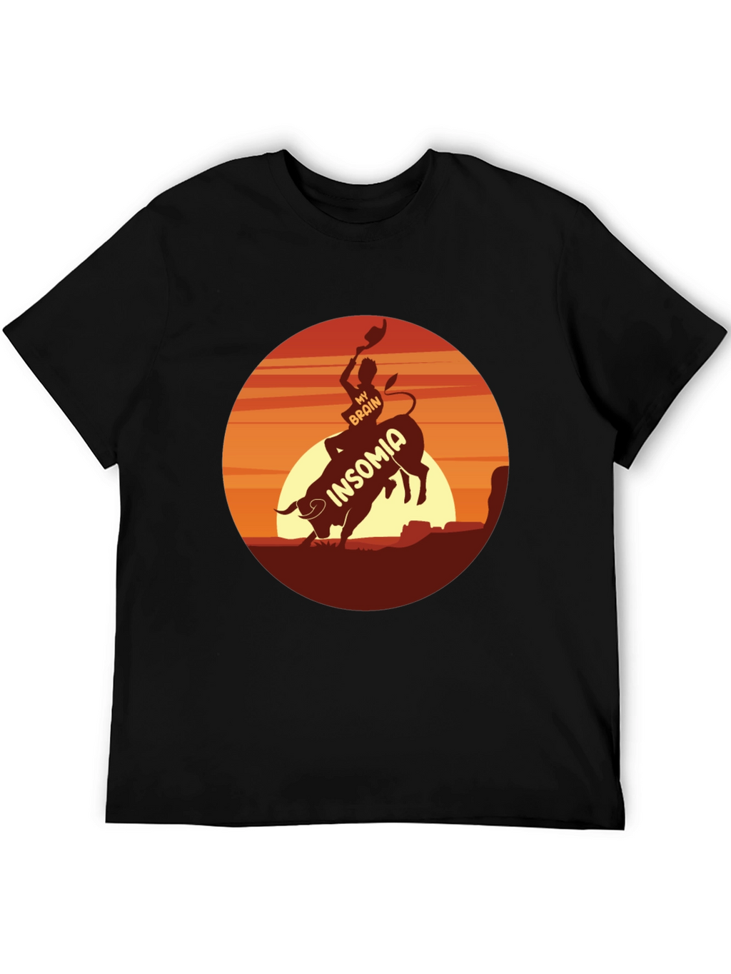 Insomnia Rodeo Graphic Tee - Black Cotton T-Shirt